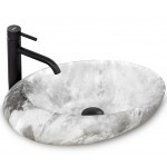 Накладной умывальник Rea Roxy С Stone L.Grey